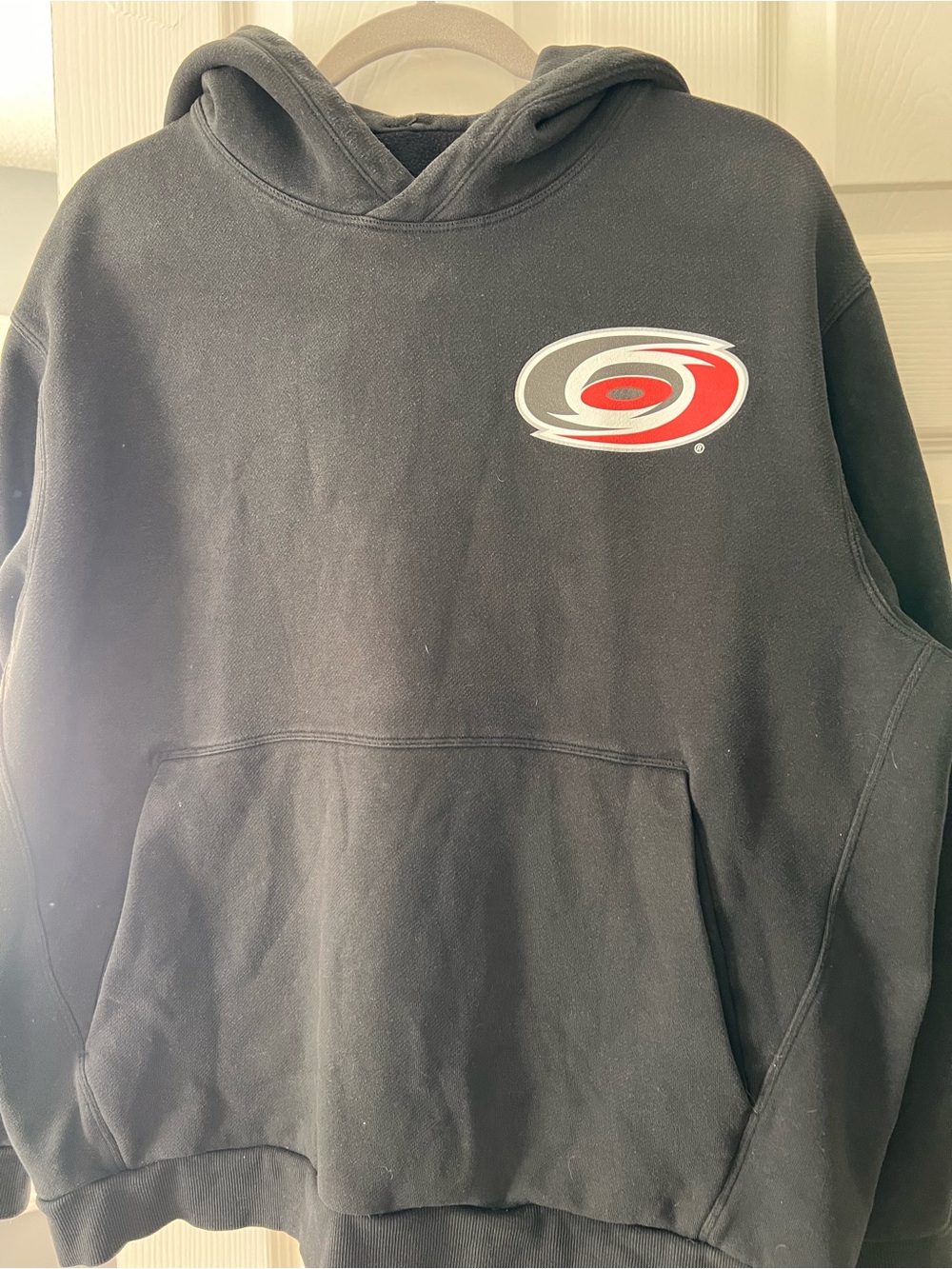 lululemon athletica Black Hoodie with Red and White Logo